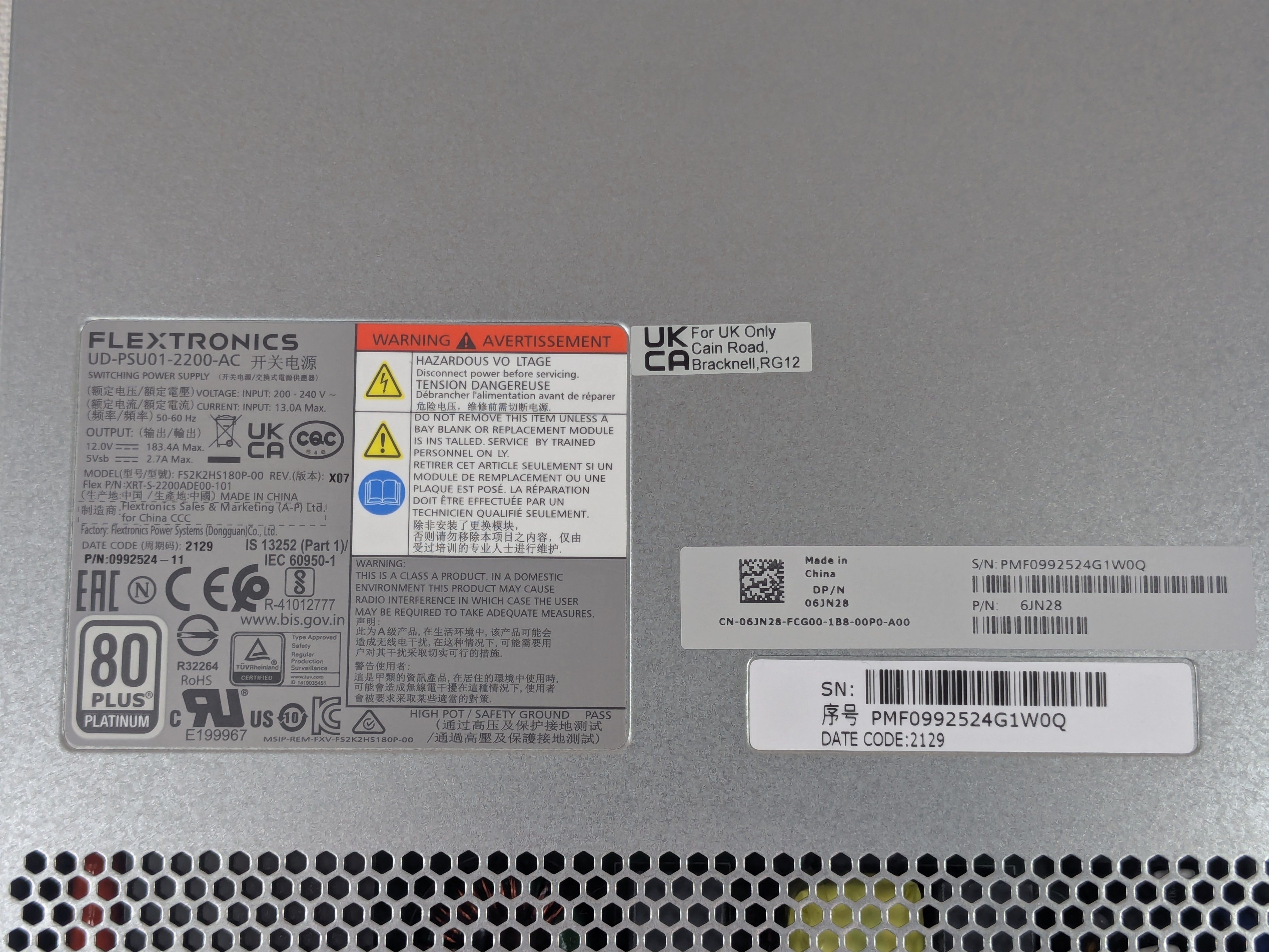 Dell PowerVault ME4084 84x3.5 5U Storage Array 10G iSCSI 16Gb/s FC SFP+ No HDDs