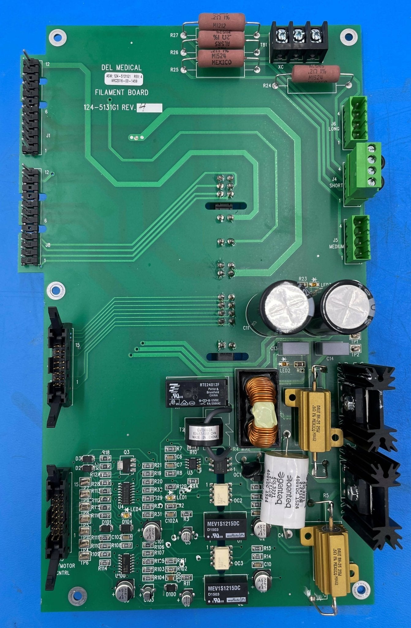 Filament Control Board (124-5135G1 Rev 4) Del Medical