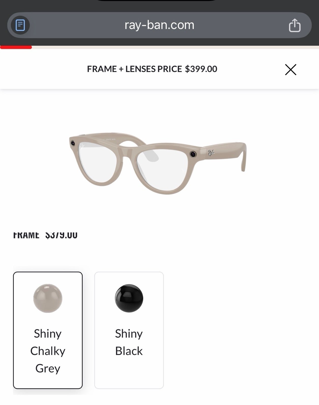 RAY-BAN | META SKYLER - GEN 2 Sunglasses in Chalky Grey and Clear Lens