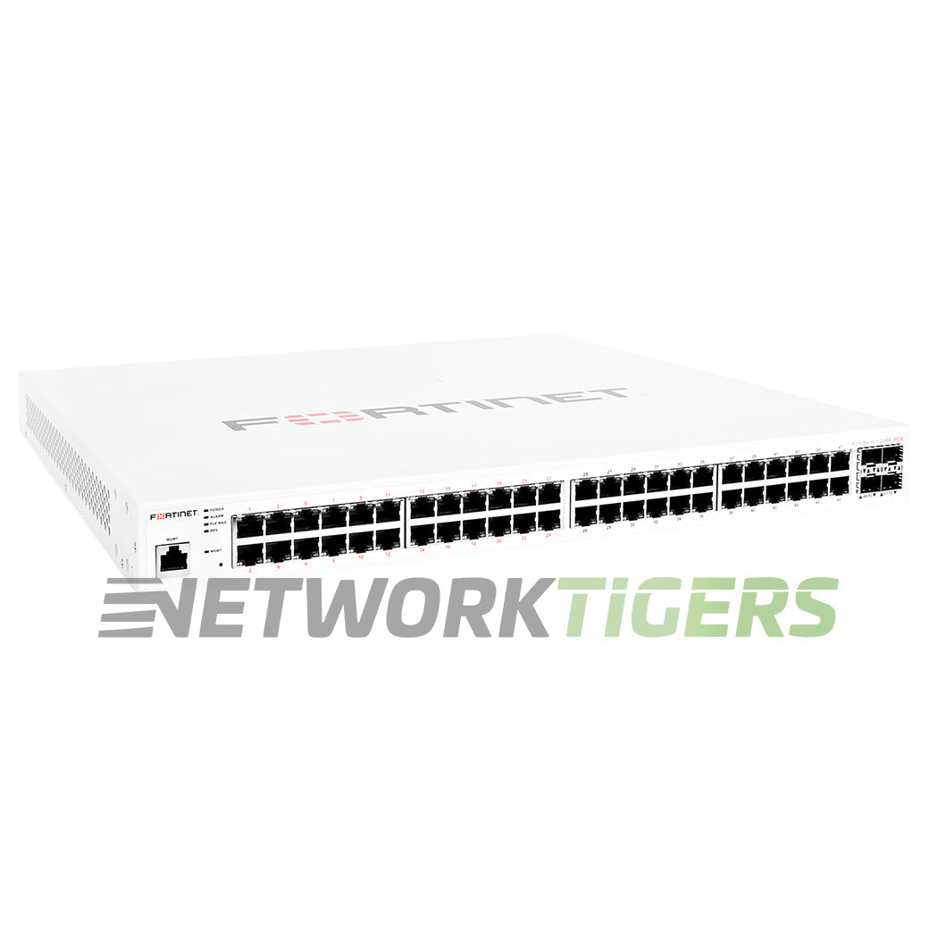 NEW Fortinet FS-248E-POE 48x 1GB RJ45 (24x PoE) 4x SFP Unclaimed Switch