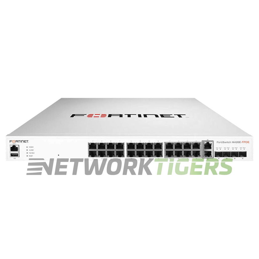 Fortinet FS-M426E-FPOE 26x RJ45 4x SFP+ Local Management Only Switch