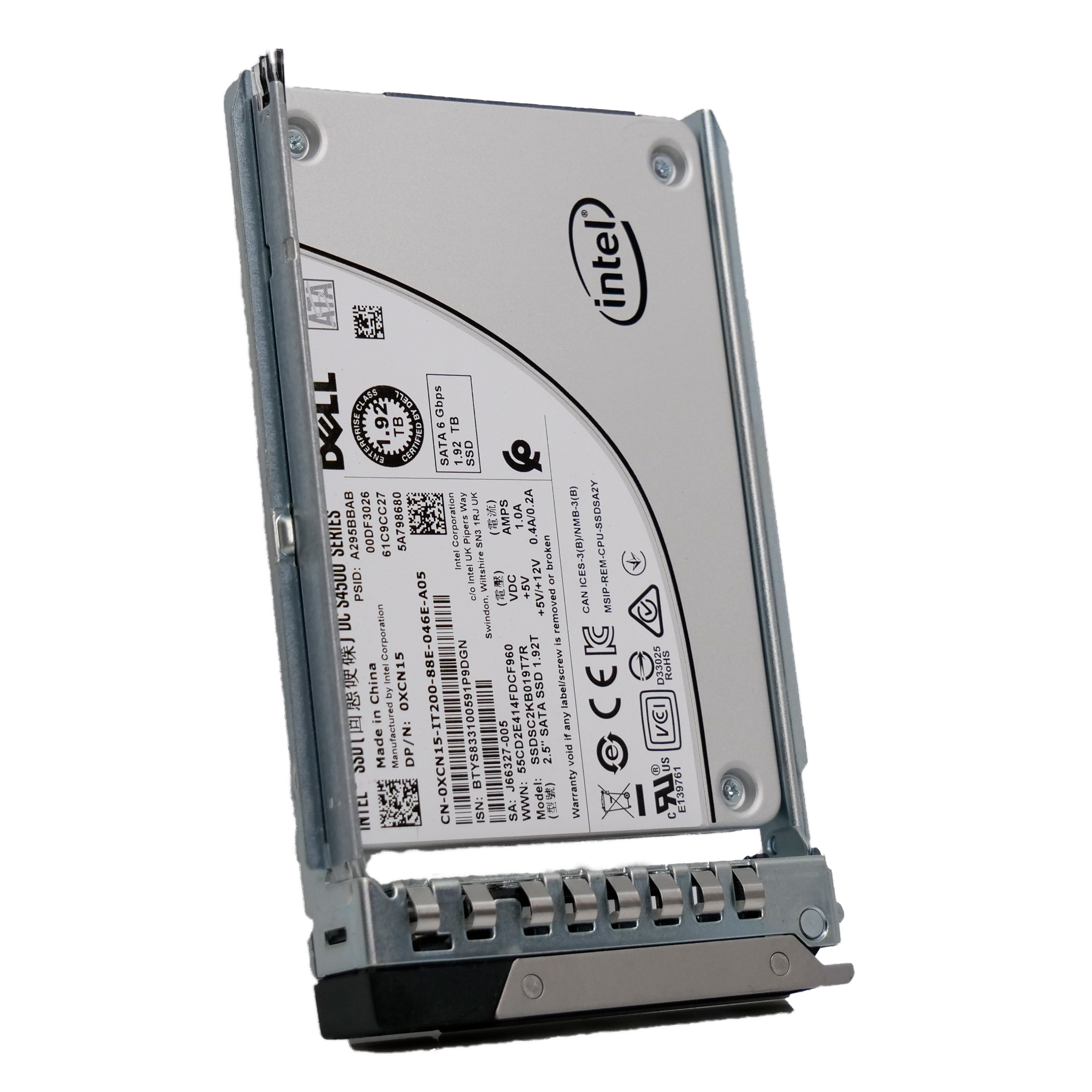 Dell G14 0XCN15 1.92TB 1.76 DWPD SATA 6Gb/s 3D TLC 2.5in Recertified Solid State Drive