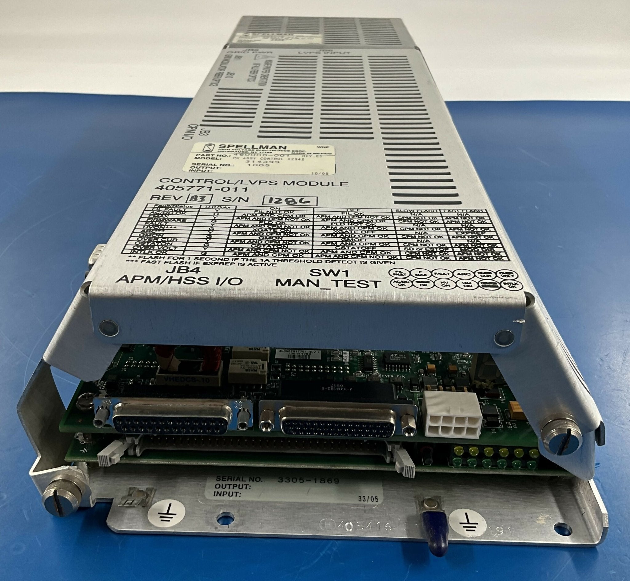 GRID MODULATOR FIBER OPTICS /CONTROL/LVPS MODULE (460006-001/405771-011/105418-011 REV-E3 PHILIPS