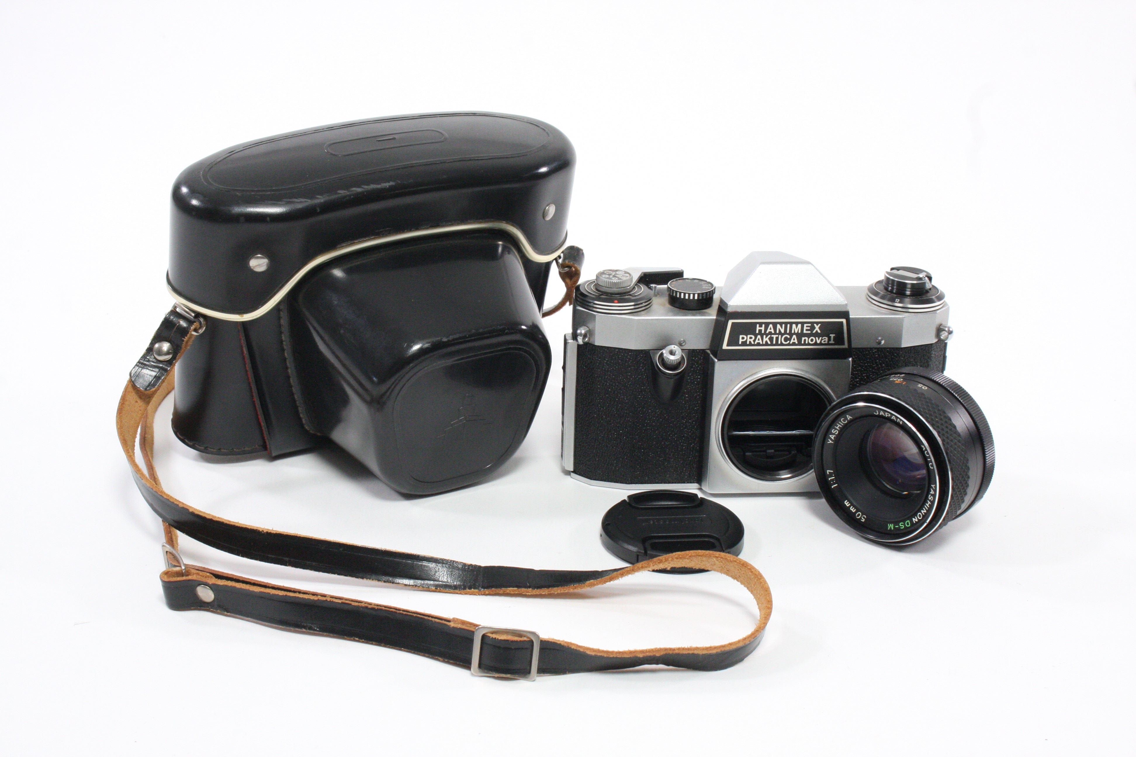 Hanimex Praktica Nova 1 with Yashica 35mm SLR 50mm f/1.7 Lens and Case