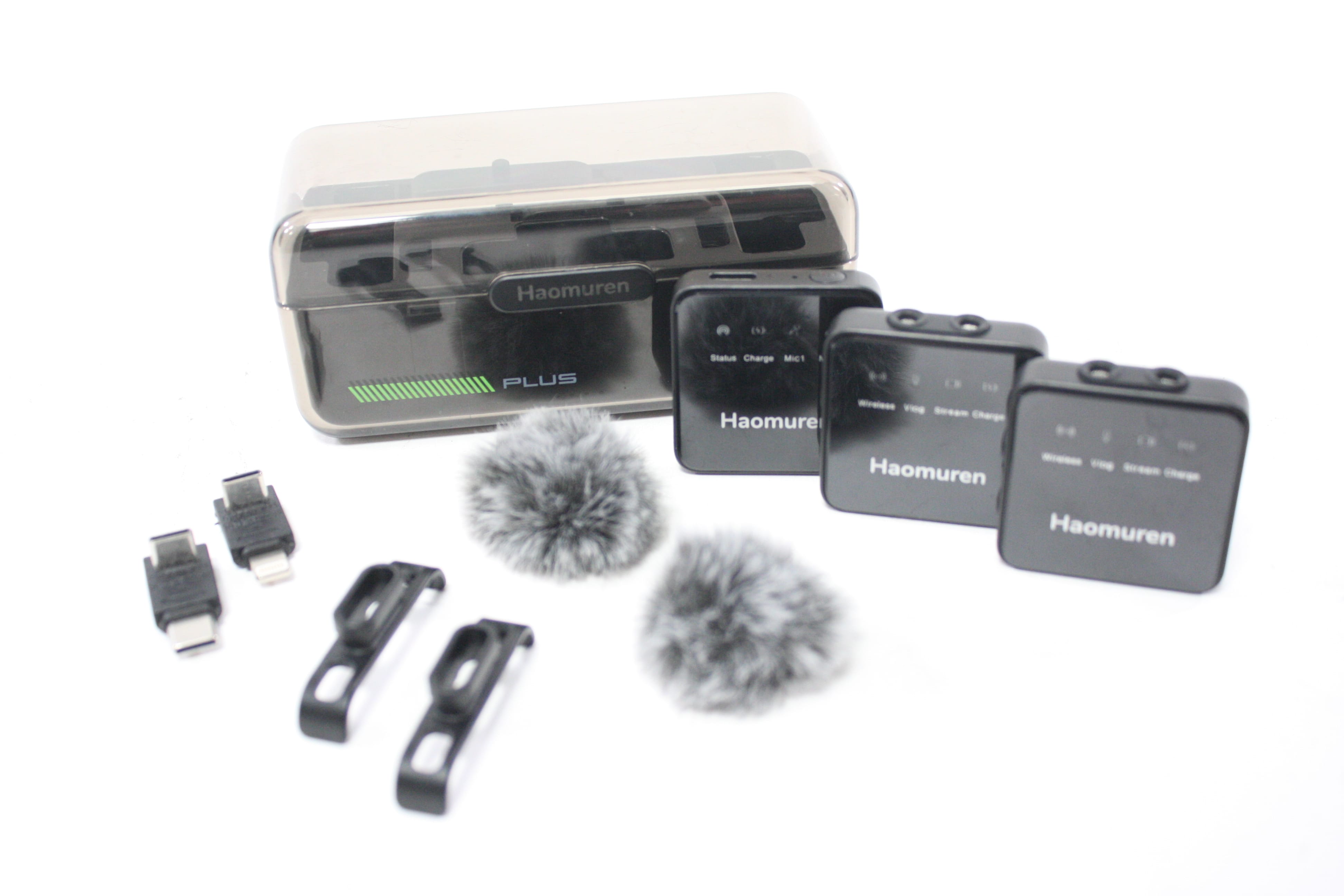 Haomuren Wireless Lavalier Microphone 2 Pack