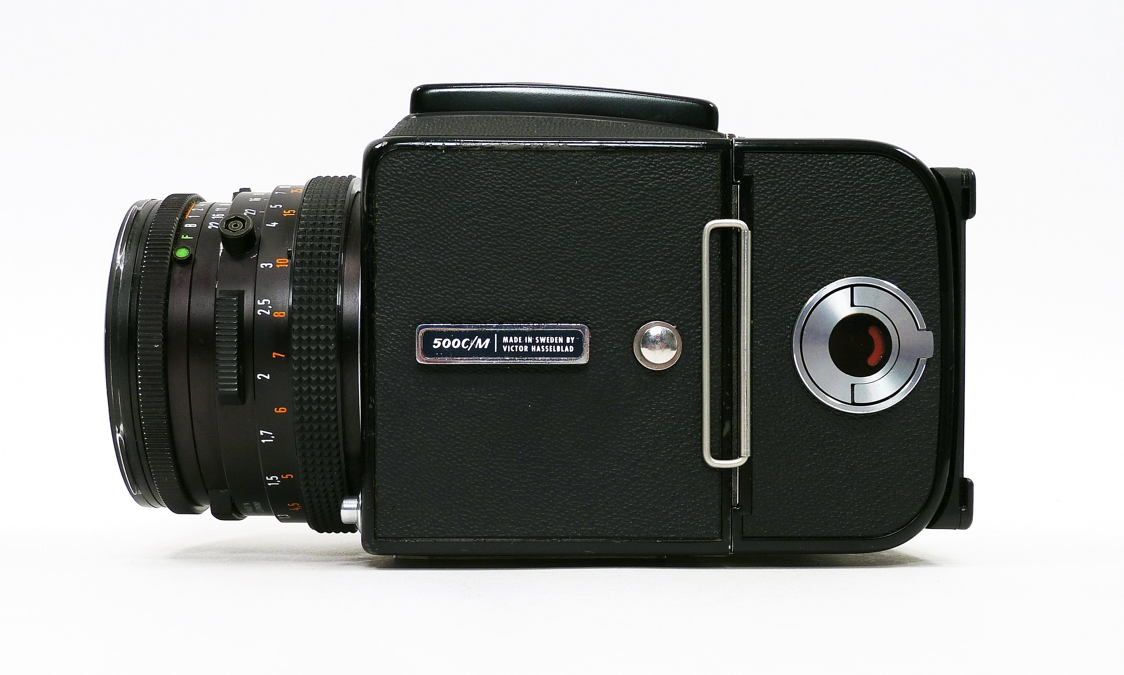 Hasselblad 500C/M with Planar 80mm f2.8 T* CF Lens - Waist Level Finder and A12 Back