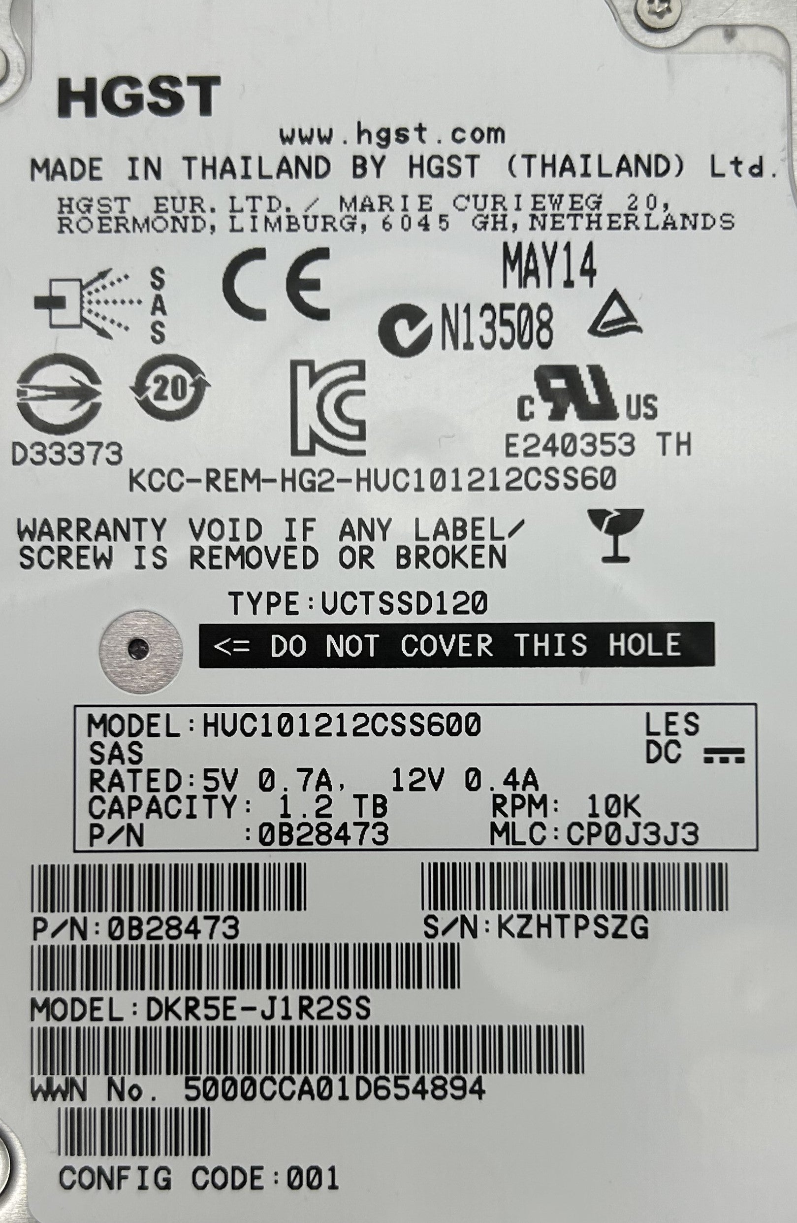 HP 3282390-E 1.2TB SAS 10K 6G 2.5" HDD