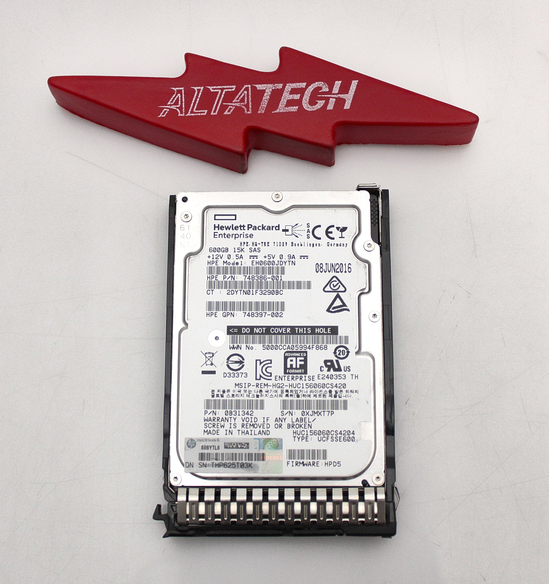 HP 748435-001 600GB 12G 15K SFF SAS SC 512E HDD
