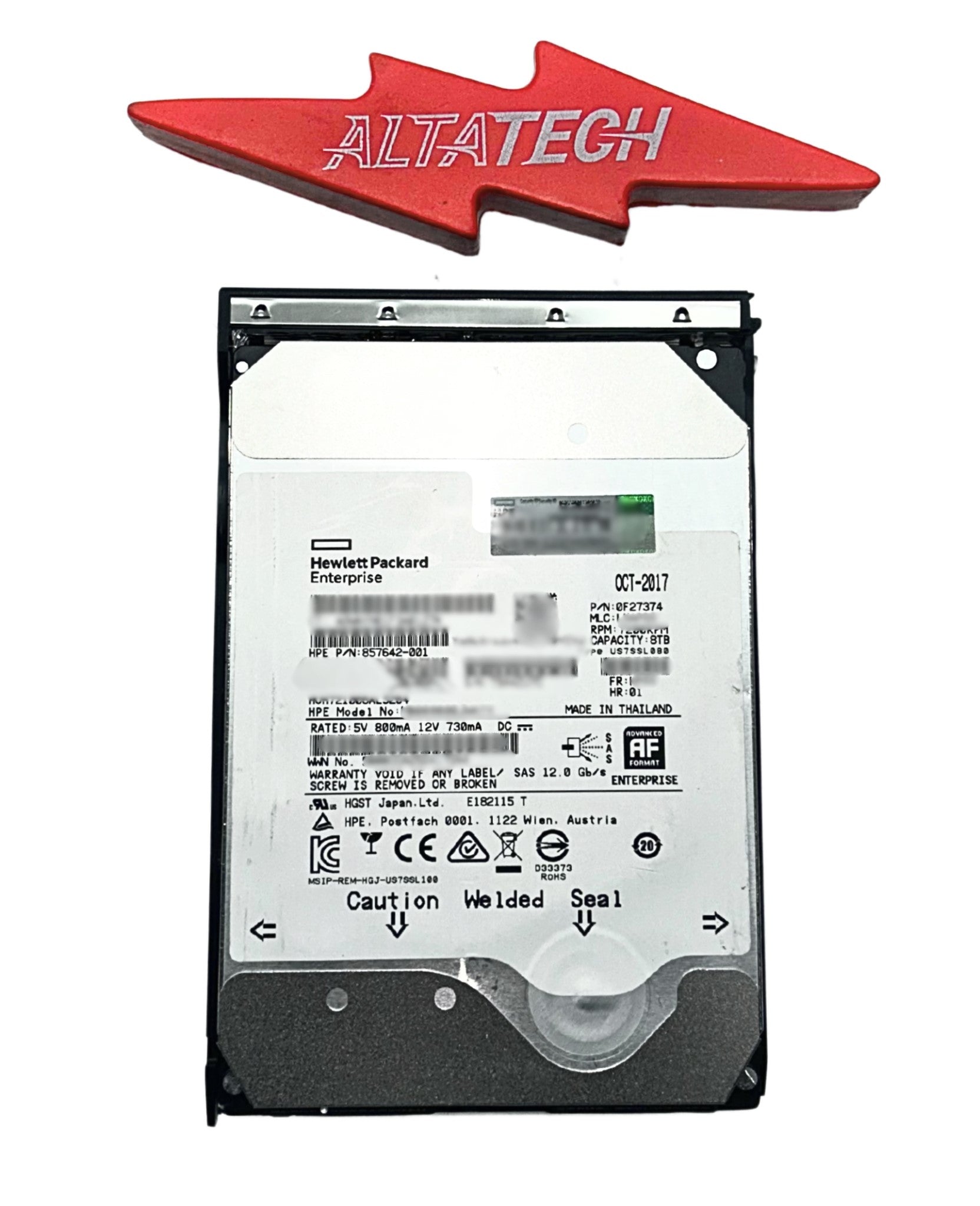 HP 861608-001 861608-001 HP 8TB 12G 7.2K 3.5 SAS 512E LP HDD