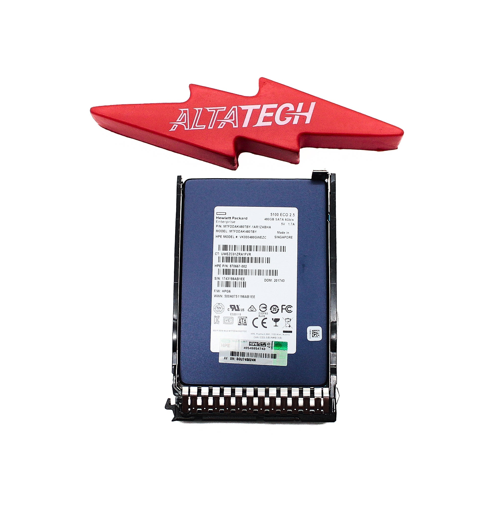 HP 875655-001 480GB SATA 6G RI SFF SSD