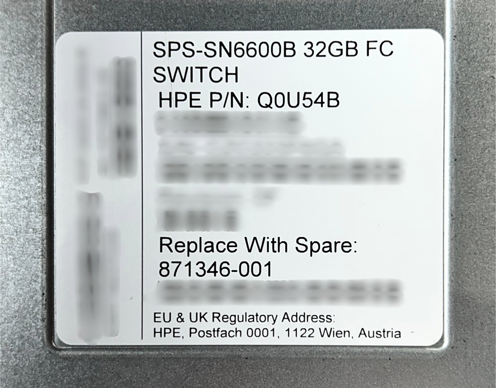 HP Q0U54B StoreFabric SN6600B 32GB 24 Ports Active Fibre Channel Manag