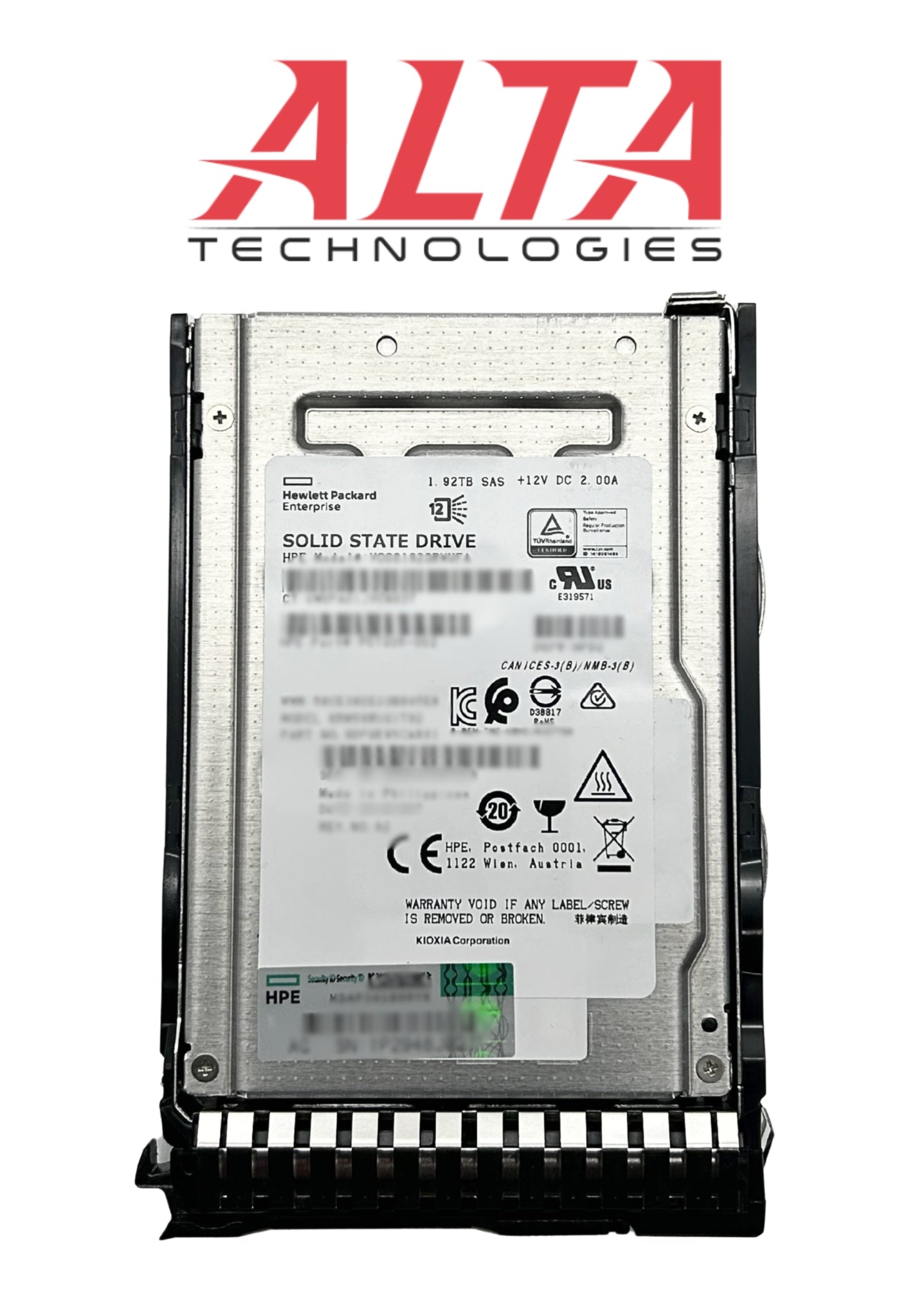 HP VO001920RWUFA 1.92TB SAS 12G RI SFF SC VSAS RM5 SSD