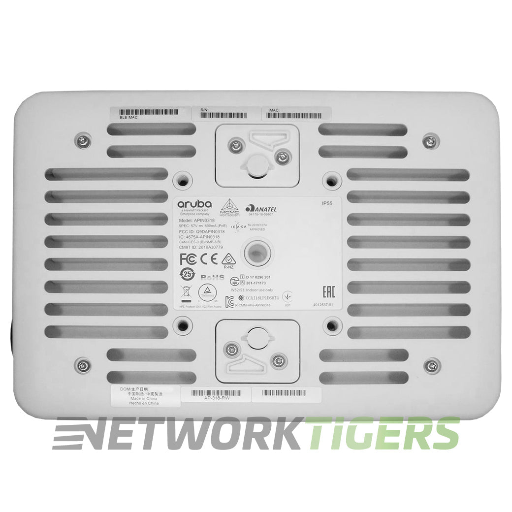 HPE Aruba AP-318 JZ153A (US) Wi-Fi 5 802.11ac External Antenna Hardened WAP