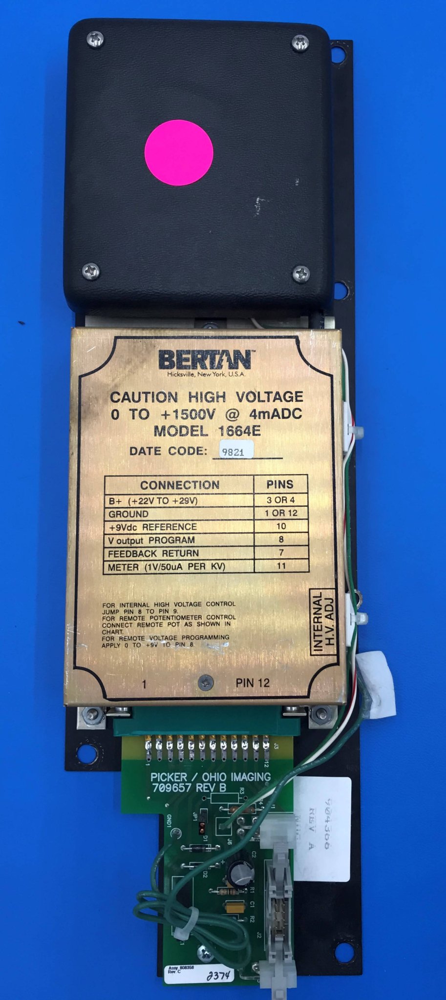 HV Power Supply ASM (904366 Rev A MATSUSADA