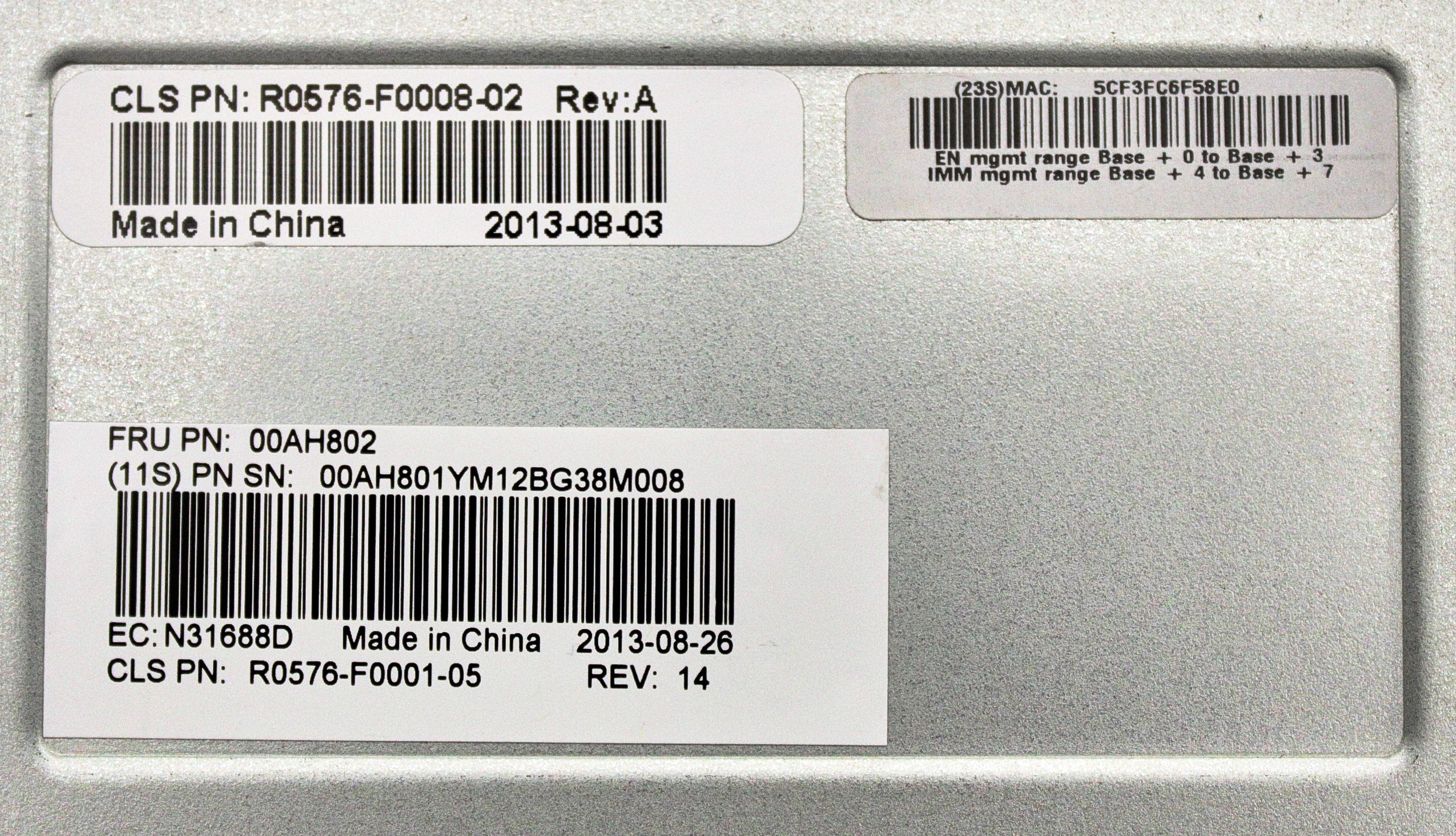 IBM 00AH802 V7000 Flex Controller Module 4939
