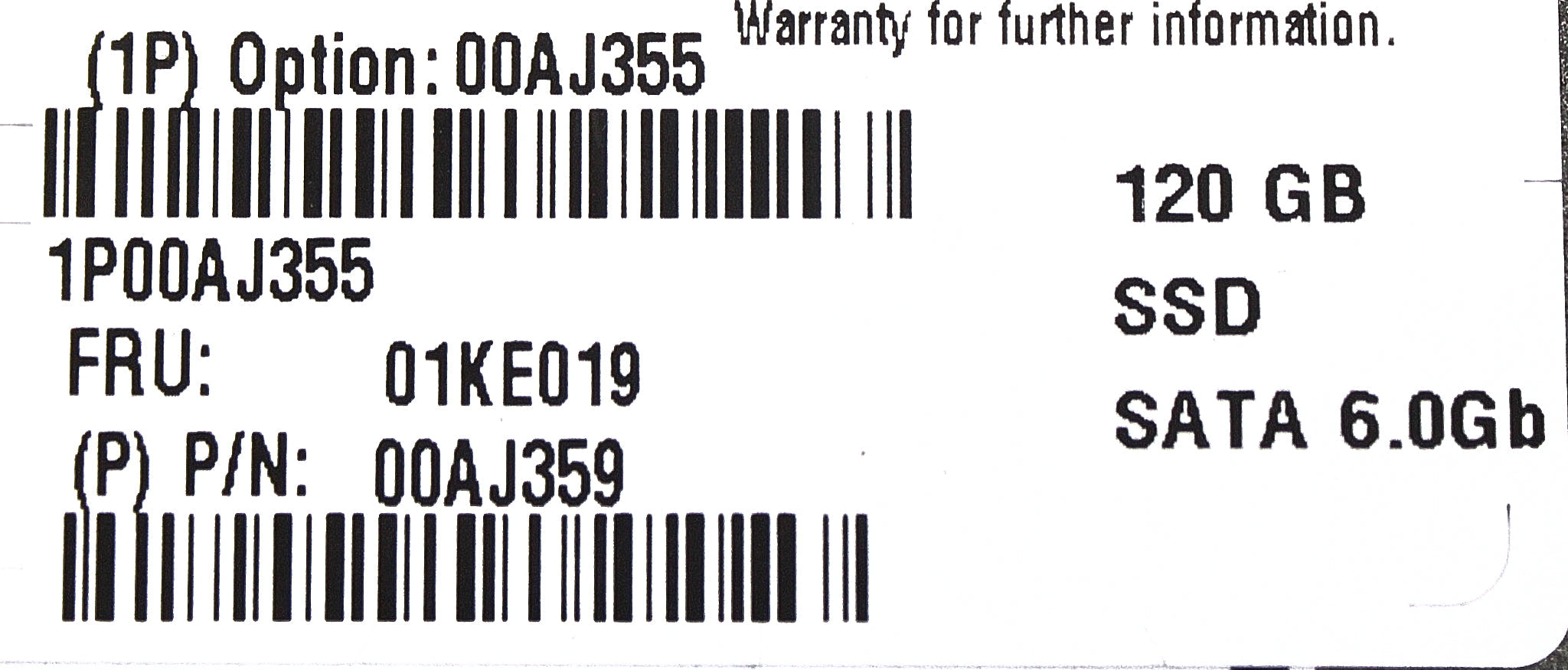 IBM 00AJ355 120GB MLC 2.5" SATA SSD