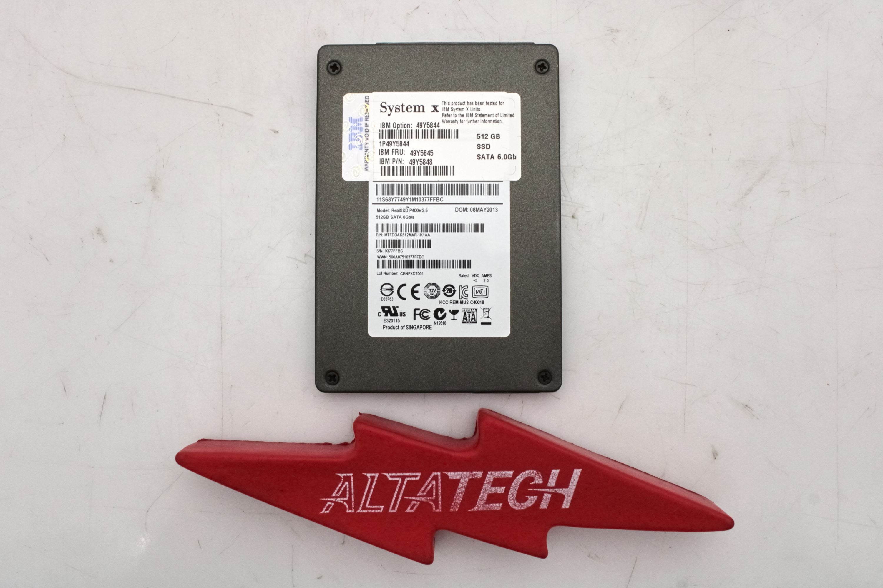 IBM 49Y5848 512GB SATA 2.5 MLC HS SSD DRIVE