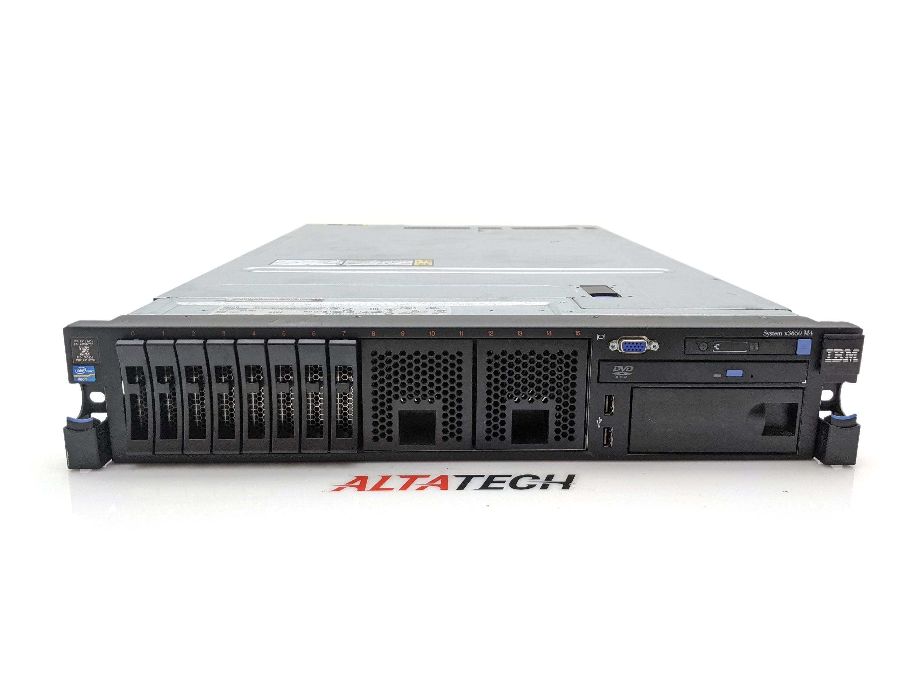 IBM 7915-AC1 System x3650 M4 CTO Server, w/ Powers, Risers, RAID for 8