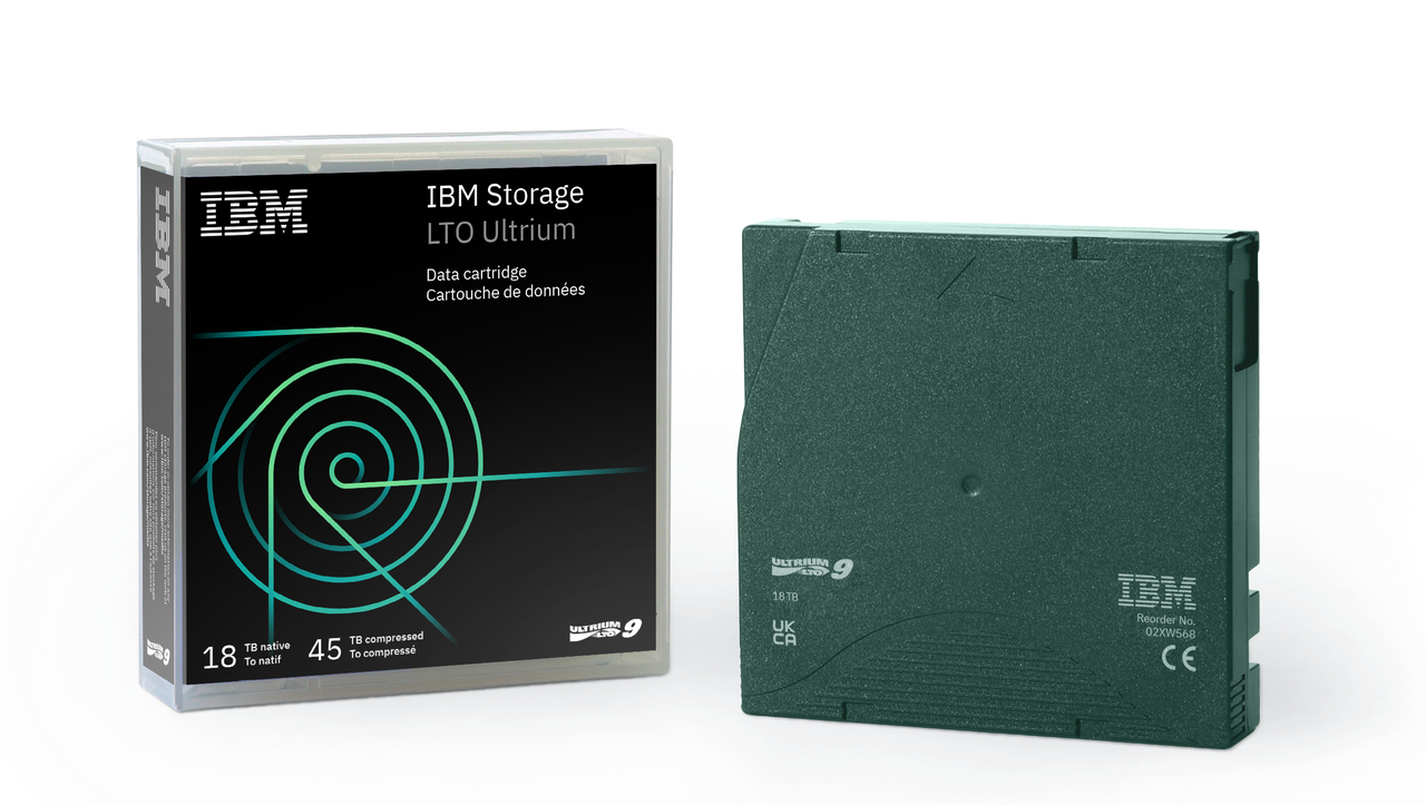 IBM LTO-9 Tape Data Cartridge with Barium Ferrite (BaFe) 02XW568