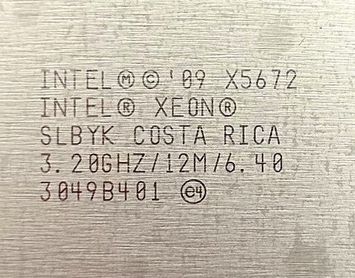 IBM SLBYK QUAD-CORE INTEL XEON X5672 3.2 GHZ