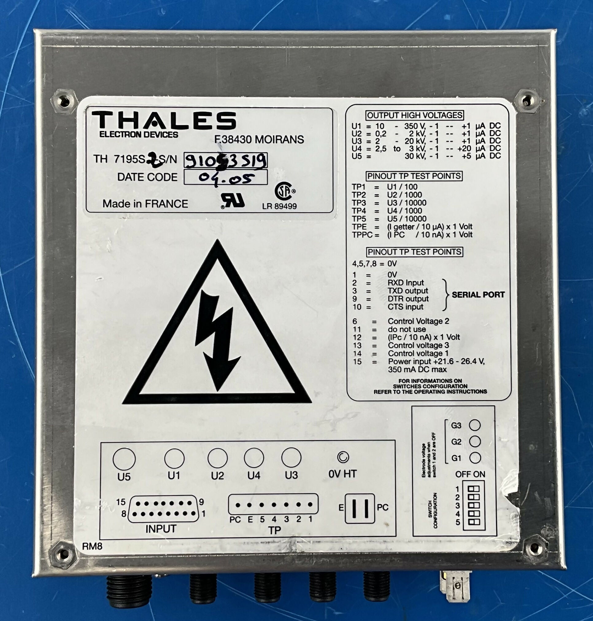 Image Intensifier HV Power Supply (TH-7195S-2 THALES