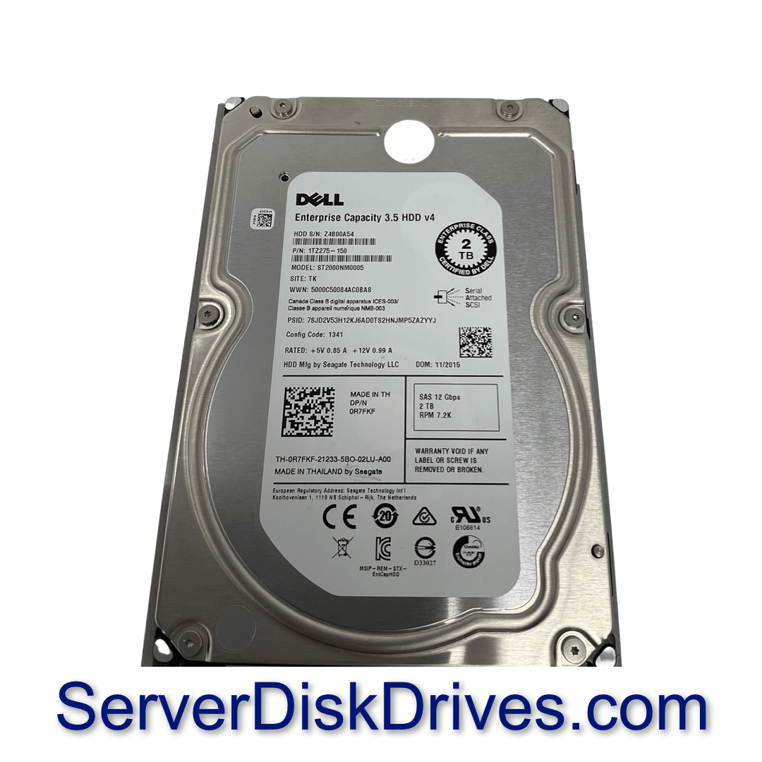 Dell R7FKF 2TB 7.2k rpm 3.5'' SAS 12Gbps Hard Drive