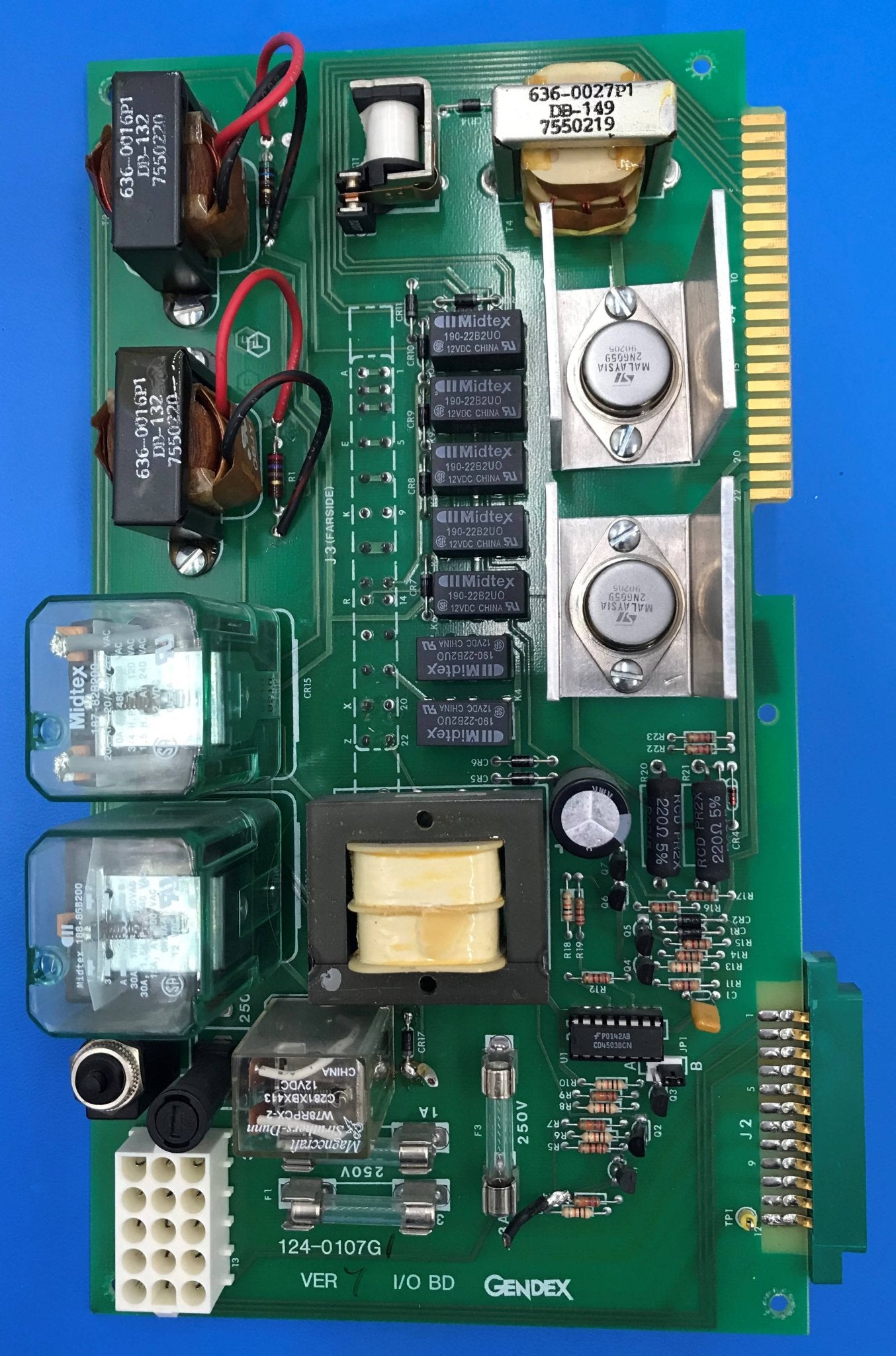 I/O Board (124-0107 G1 Rev 7 Gendex/Del Medical