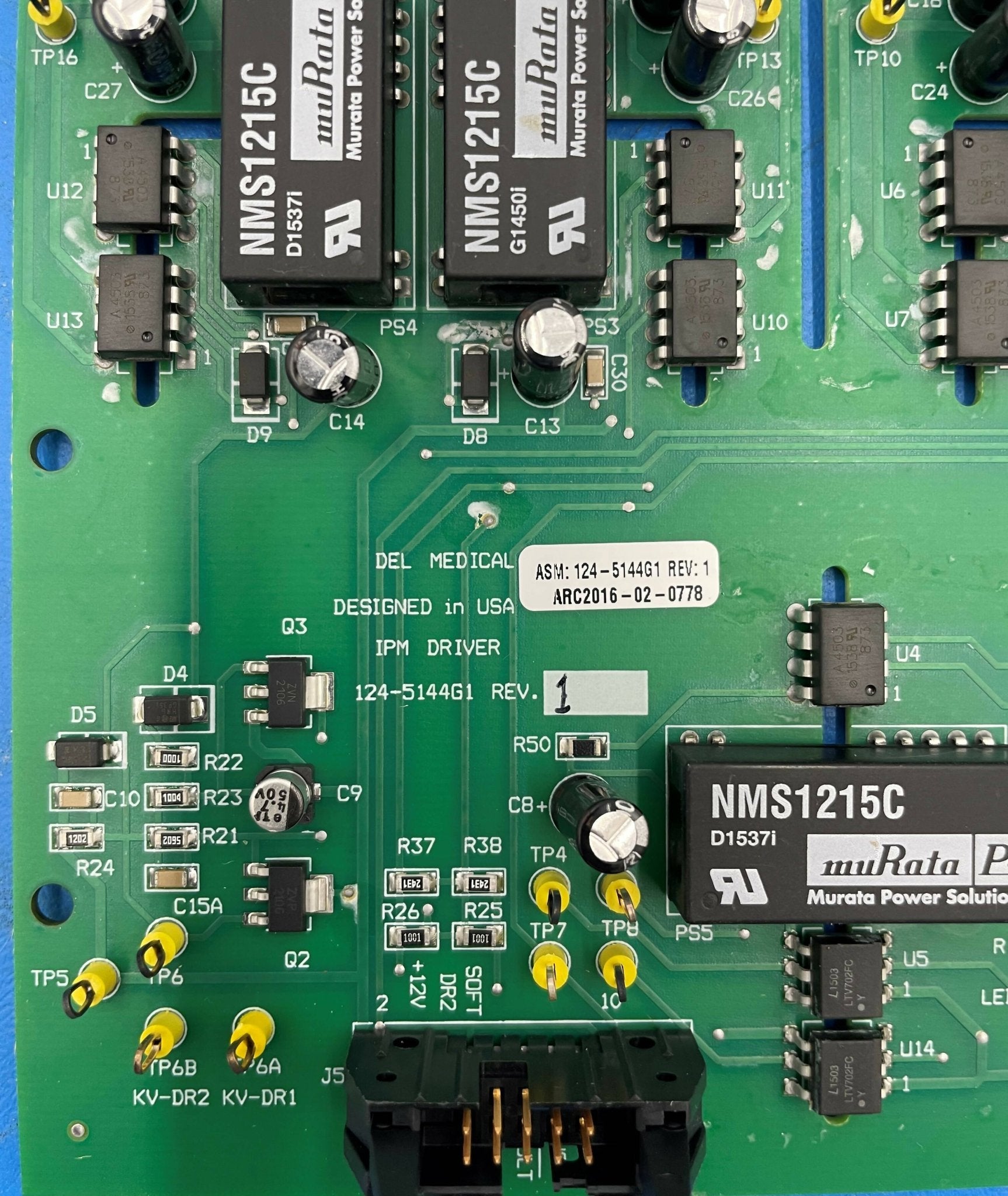 IPM Driver Board (124-5144G1 Rev 1 Del Medical
