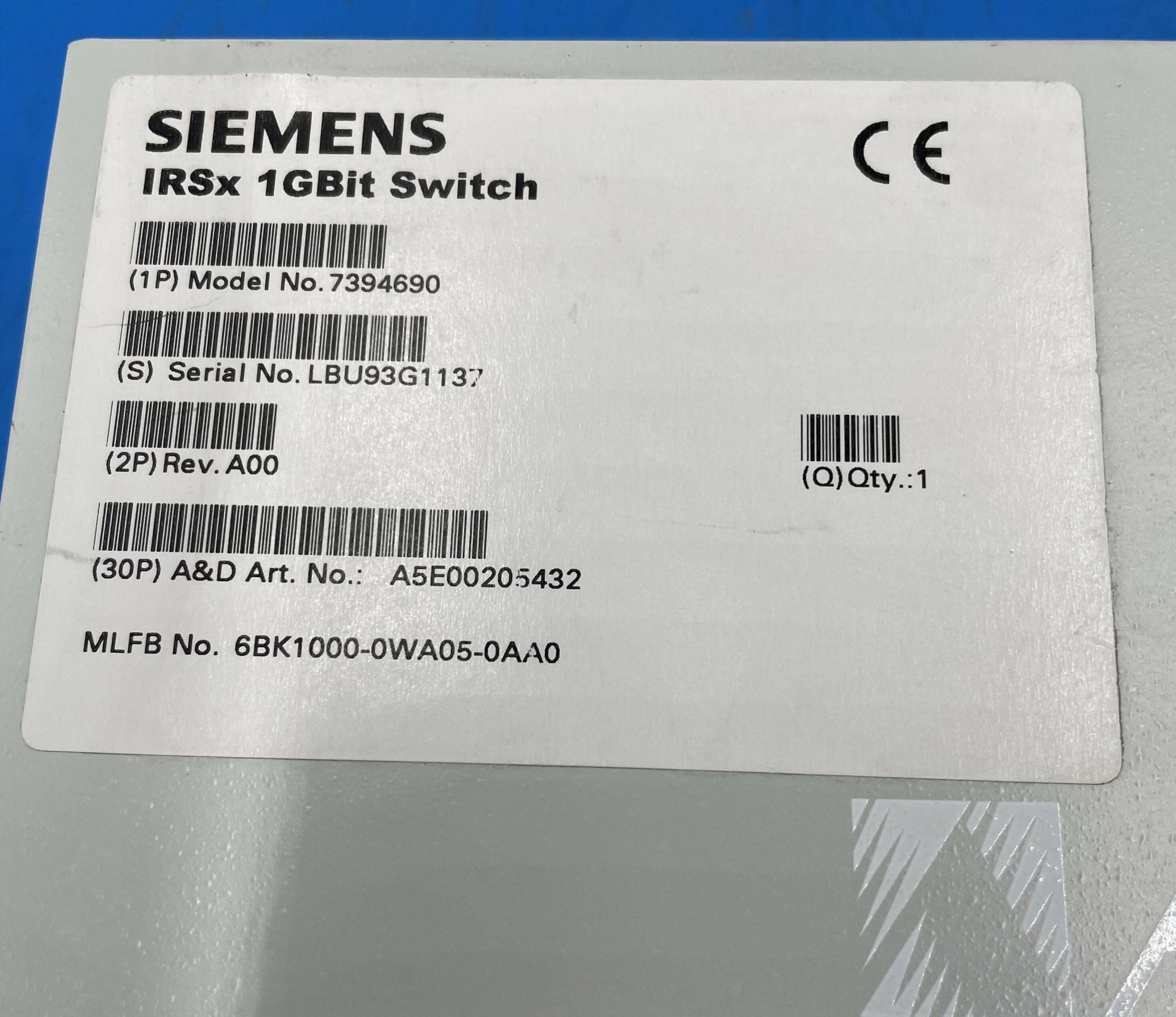 IRS 1 GBIT SWITCH/8 PORT (8379310/7394690/7541829/GX5-800 SIEMENS