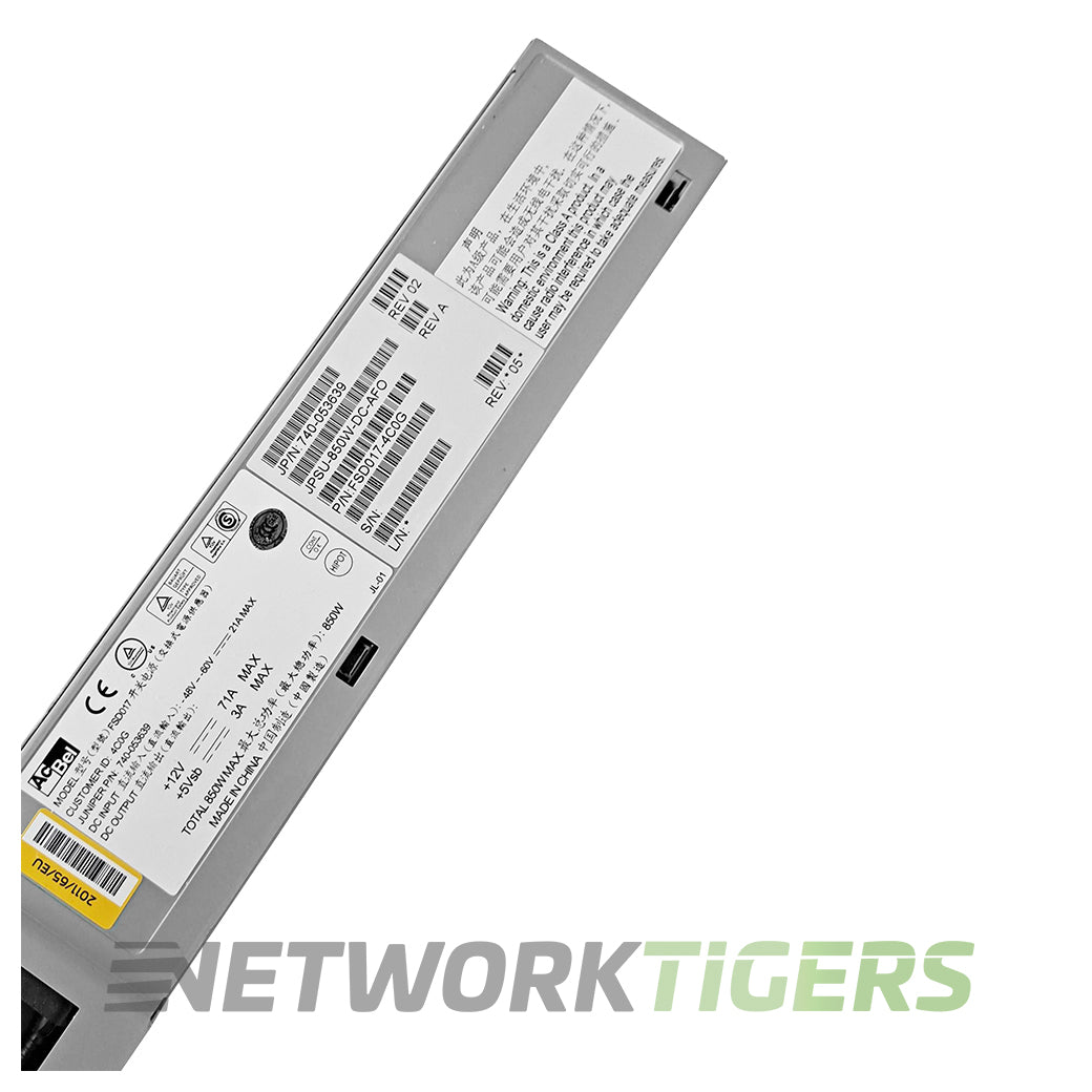Juniper JPSU-850W-DC-AFO QFX5100 Series 850W DC F-B Airflow Power Supply