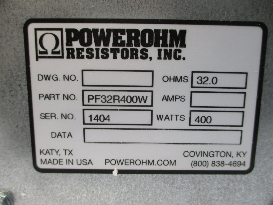 POWEROHM RESISTORS PF32R400W NSNP
