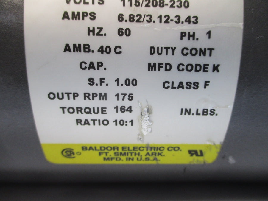 BALDOR GLP3348 33E727W323K2 115/208-230V 6.82/3.12-3.43A NSNP