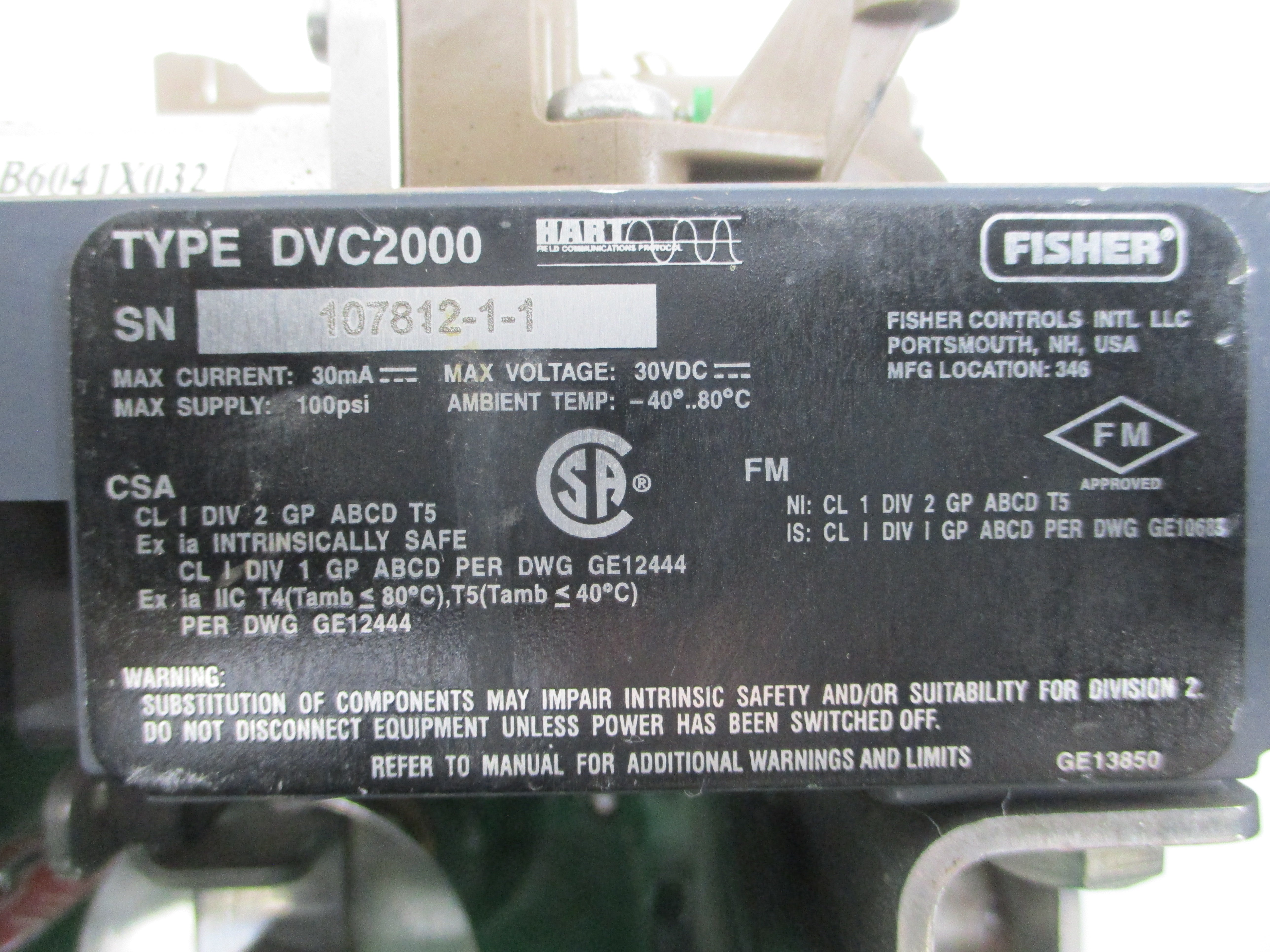 BAUMANN 24548CVF DVC2000 30VDC 5-15PSI 1/2" (NO COVER) UNMP