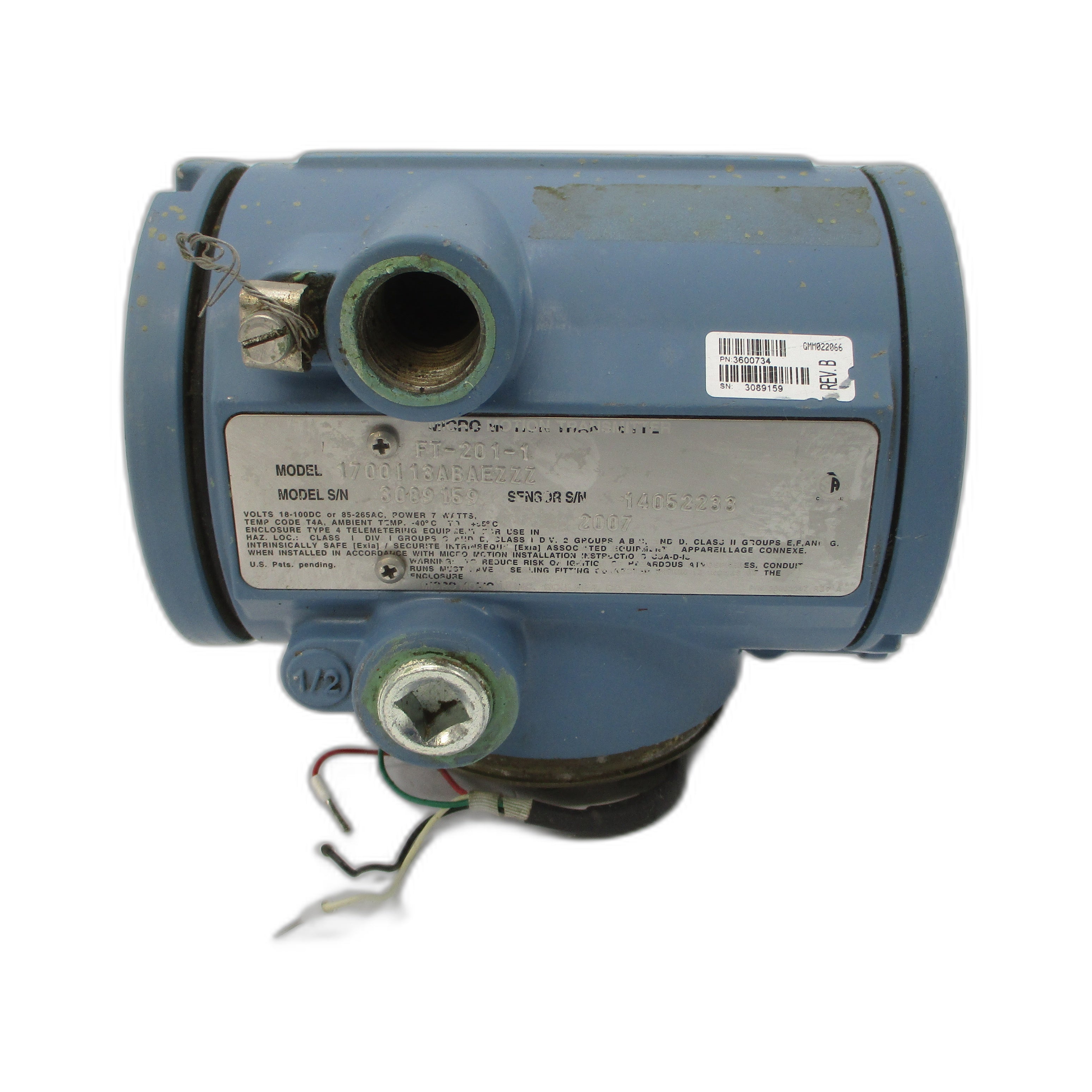 MICRO MOTION 1700I13ABAEZZZ 85-265VAC (NO COVER) UNMP