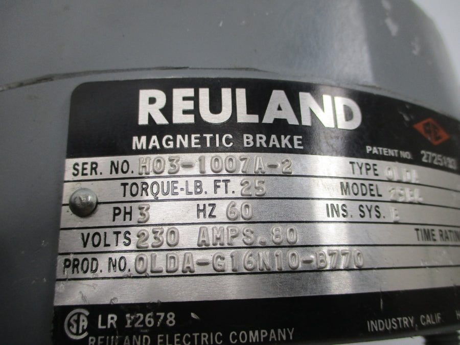 REULAND 0LDA-G16N10-B770 0LDA 29B6 230V .80A NSNP