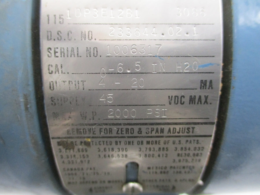 DIETERICH STANDARD 1151DP3E12B1 45VDC 2000PSI UNMP