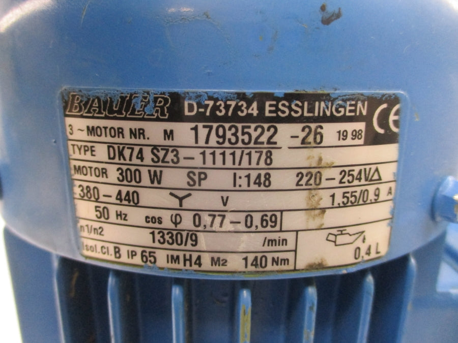 BAUER DK74SZ3-1111/178 380-400V 1.55/0.9A NSNP