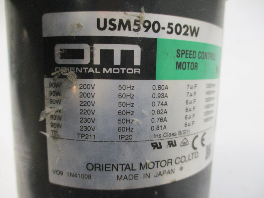 ORIENTAL MOTOR USM590-502W 200-220/230V 0.74-0.93A UNMP
