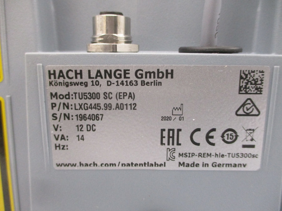 HACH LXG445.99.A0112 TU5300SC(EPA) 12VDC NSNP