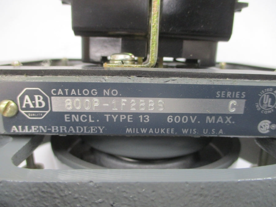 ALLEN BRADLEY 800P-1F2BBS SER. C 600V 60A (BR/YL) NSMP