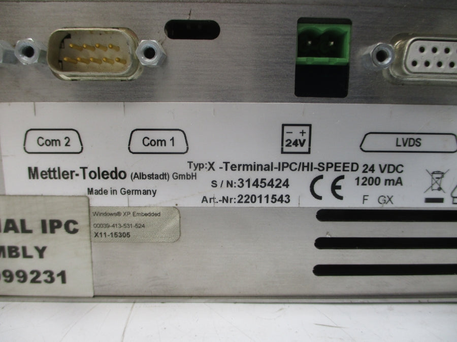 METTLER-TOLEDO 66999231 X-TERMINAL-IPC/HI-SPEED 22011543 24VDC NSNP
