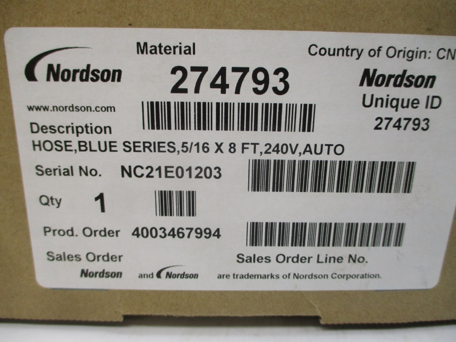 NORDSON 274793 240V 1500PSI 8' NSMP