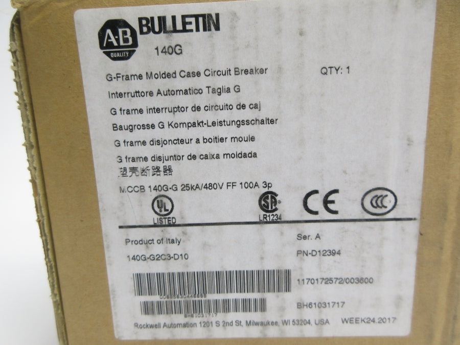 ALLEN BRADLEY 140G-G2C3-D10 SER. A NSMP