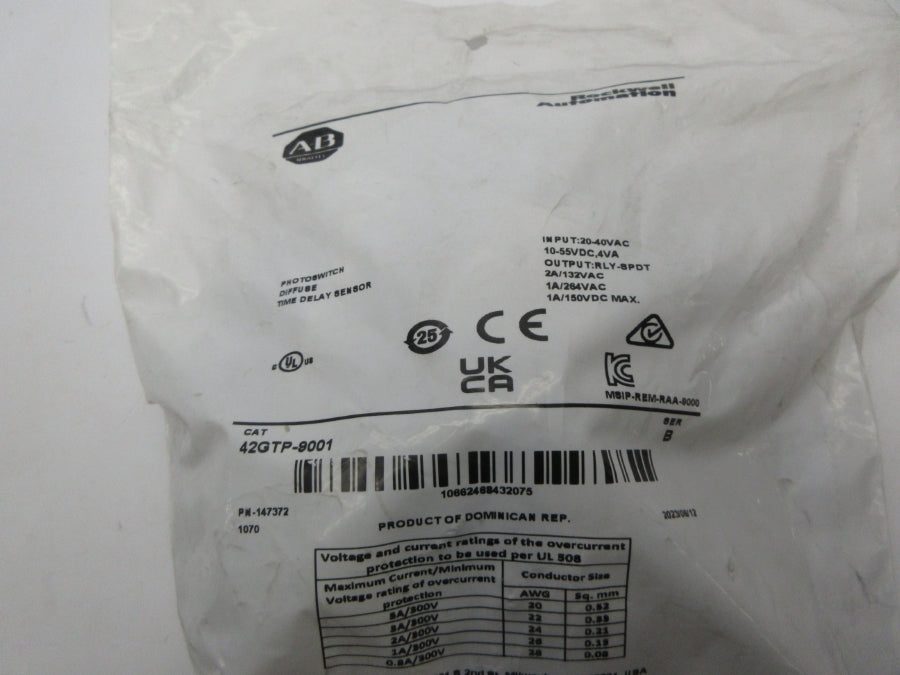 ALLEN BRADLEY 42GTP-9001 SER. B 20-40VAC NSMP