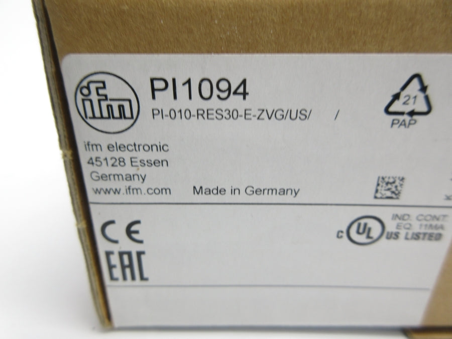 IFM EFECTOR PI1094 PI-010-RES30-E-ZVG/US// 20-32VDC NSMP