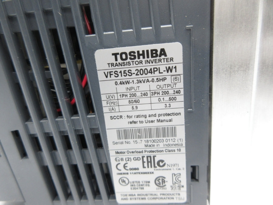 TOSHIBA VFS15S-2004PL-W1 200-240VAC 5.9A NSNP