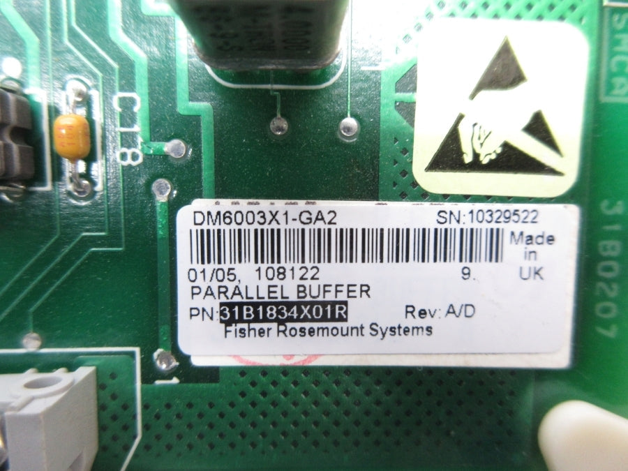 FISHER ROSEMOUNT 31B1834X01R DM6003X1-GA2 REV. A/D UNMP