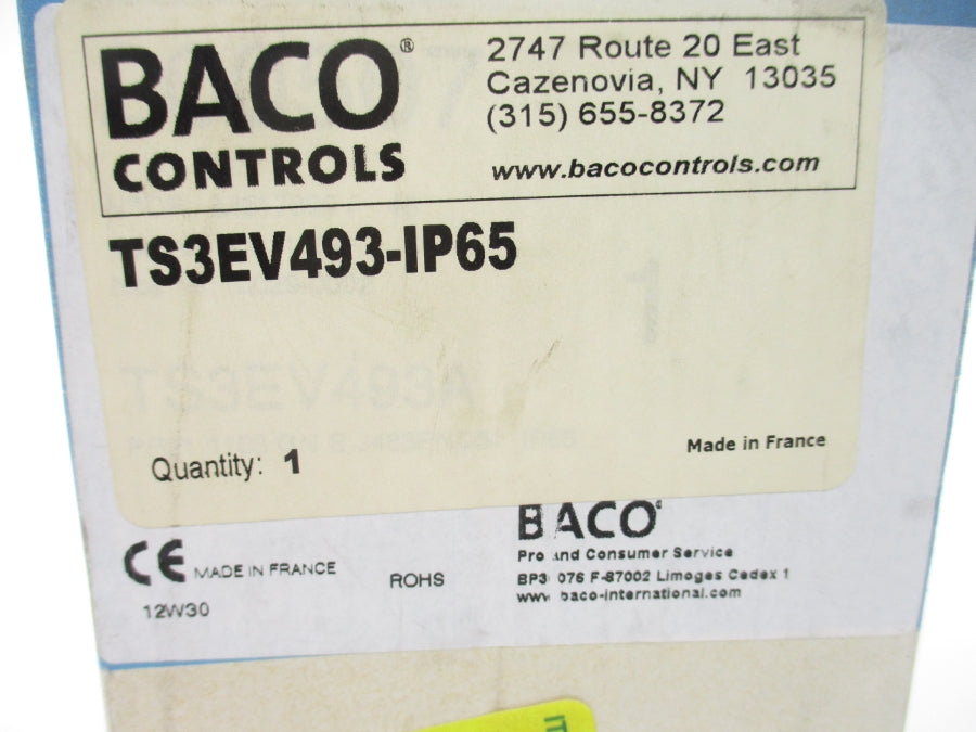 BACO CONTROLS TS3EV493-IP65 600VAC 20A NSMP