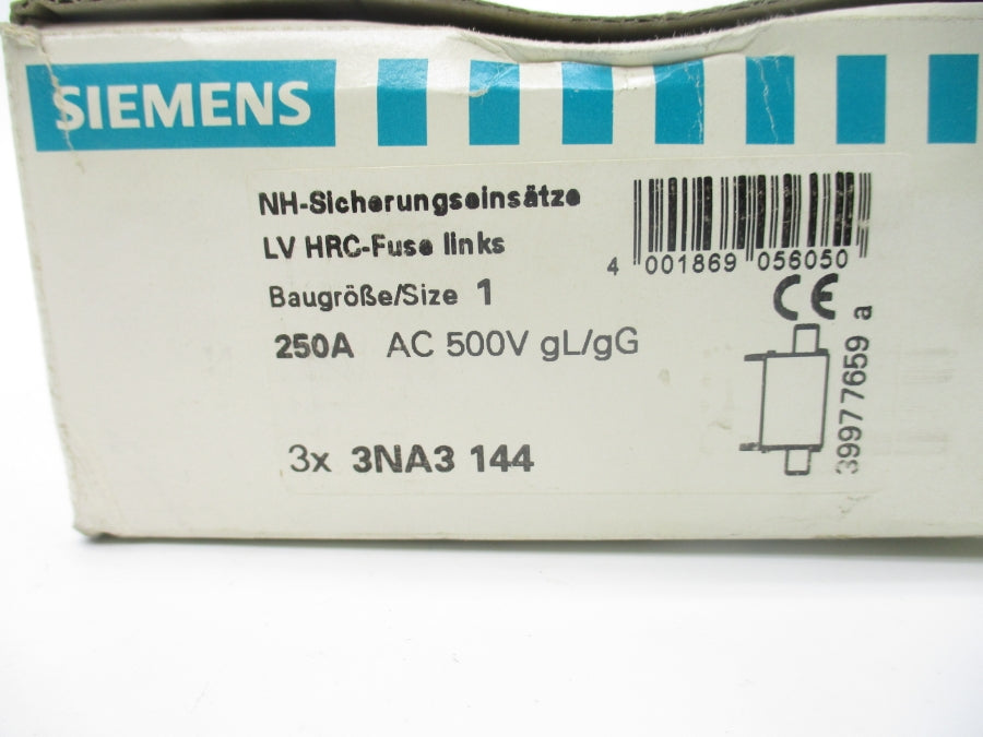 SIEMENS 3NA3144 500VAC 250A (PKG OF 3) NSMP