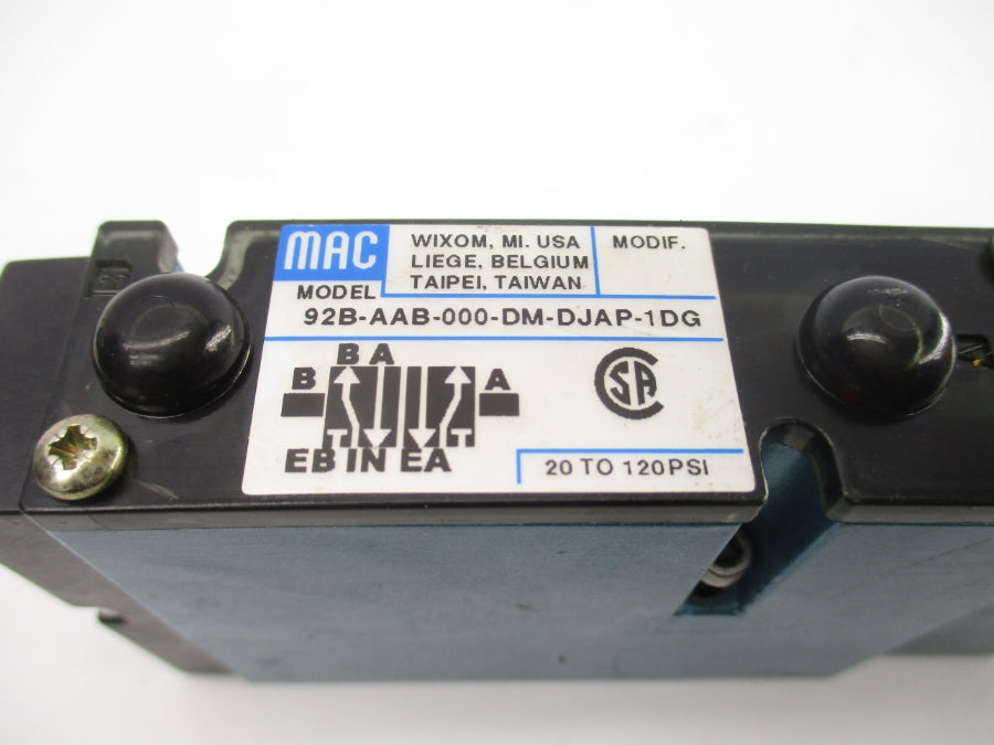 MAC 92B-AAB-000-DM-DJAP-1DG 24VDC 20-120PSI NSNP